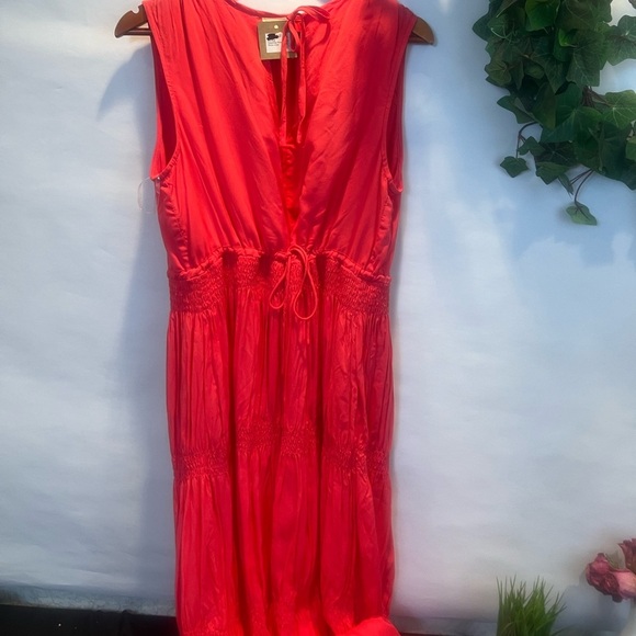 Sweet Love by Jen Hot Pink Smocking Flowy Dress - Picture 6 of 7